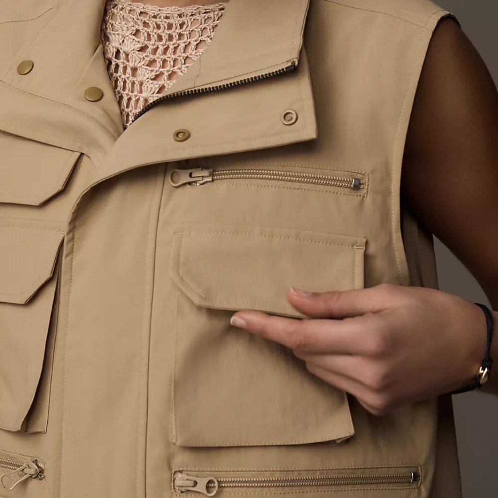 Anthropologie Khaki Utility Vest - Picture 5 of 10